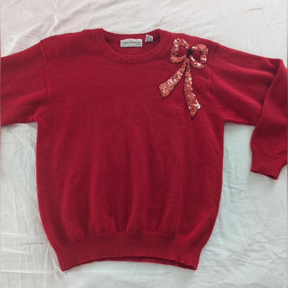 Country Concepts Vintage Sequined Sweater